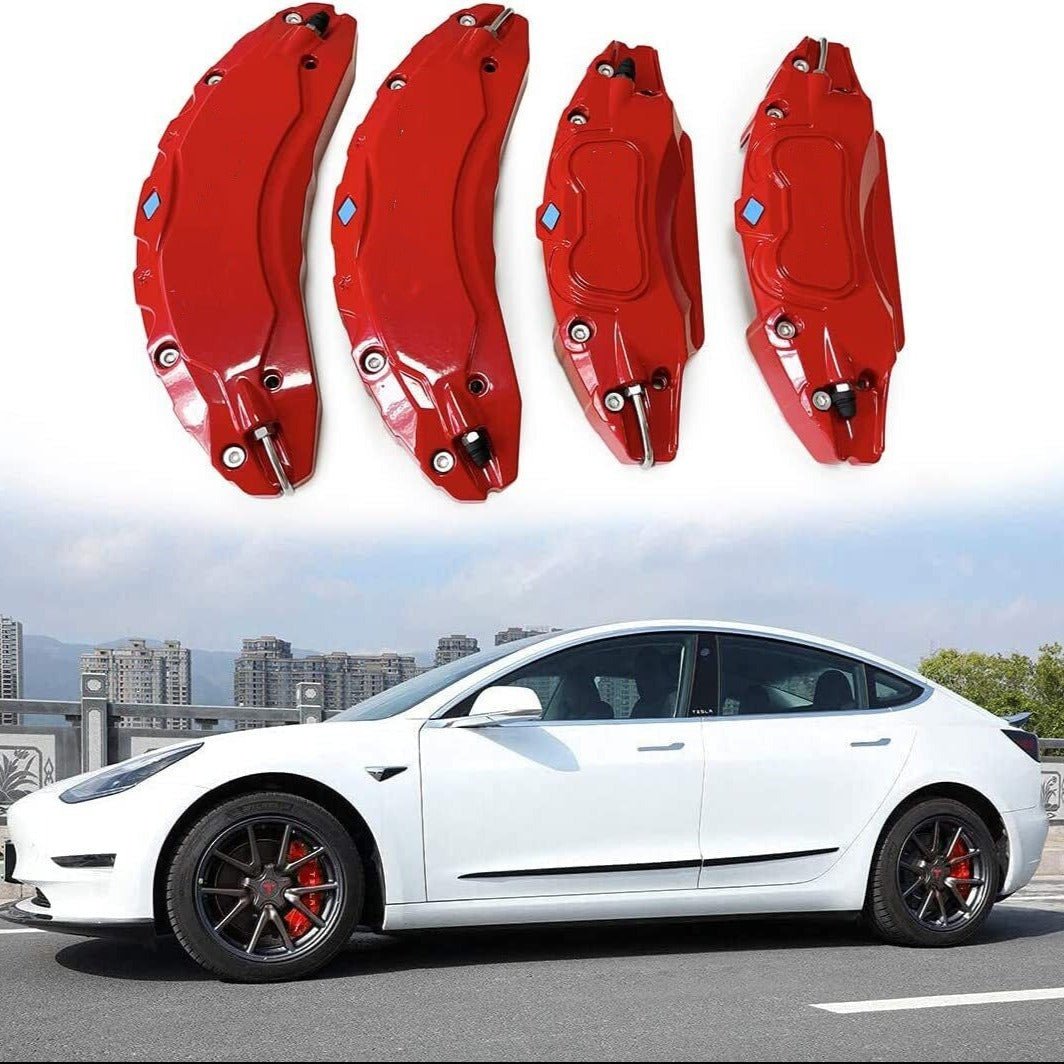 Model 3 caliper cover set and color finish detail