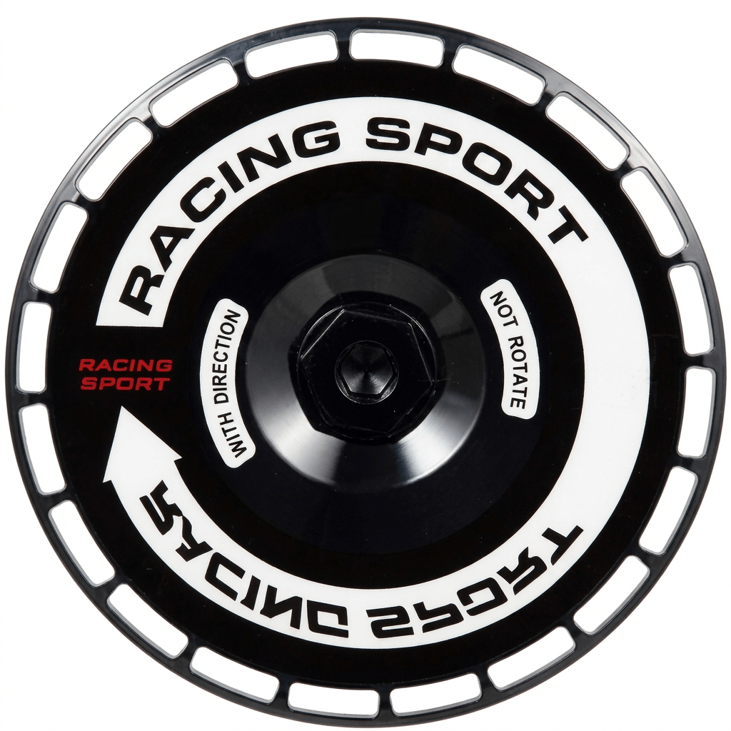 Black Hubcap Double Black Racing Rings