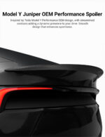 Performance Style Dry Carbon Fiber Spoiler for Model Y Juniper 2025+ | TESERY - Image 4