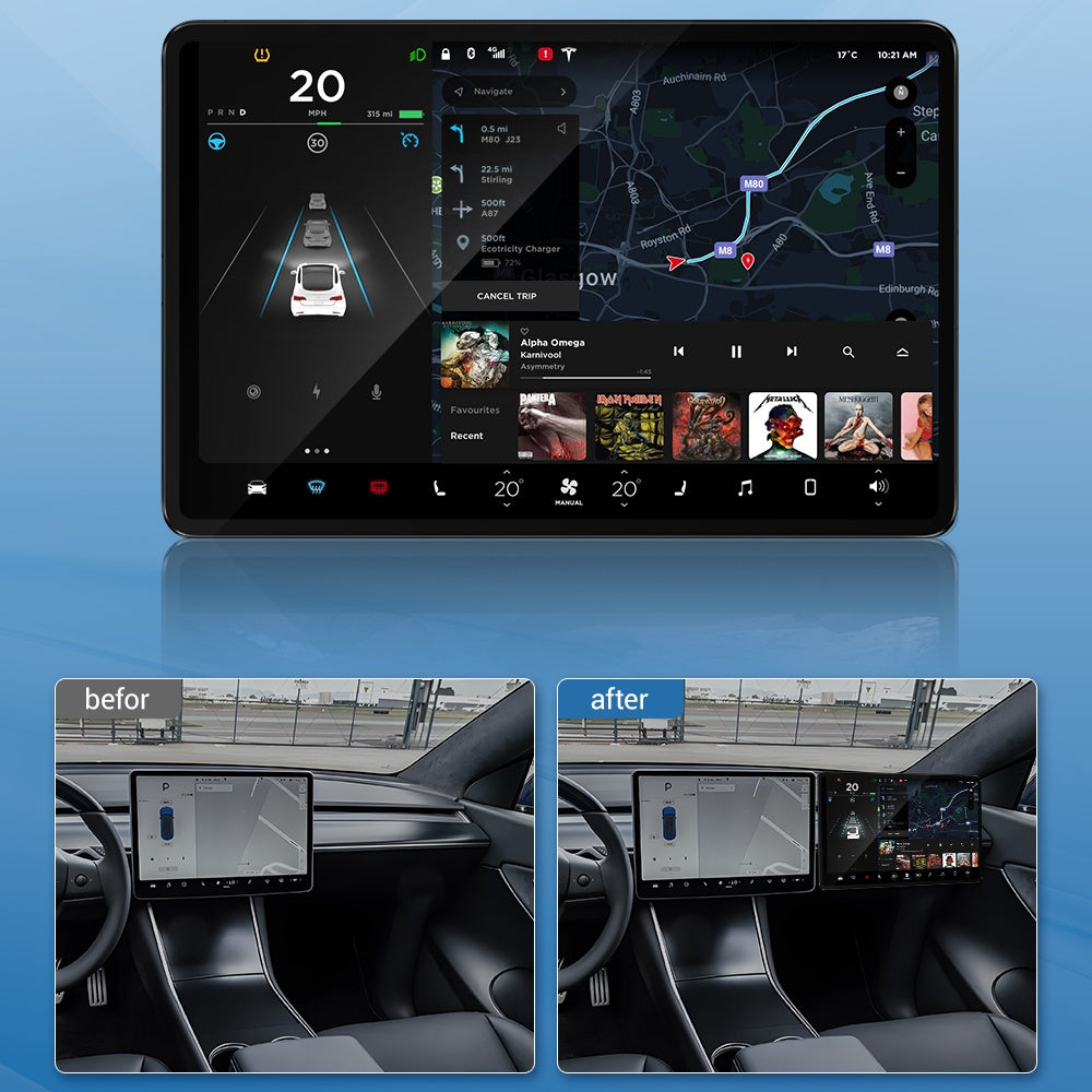 Original Car Style — Tesla passenger entertainment screen