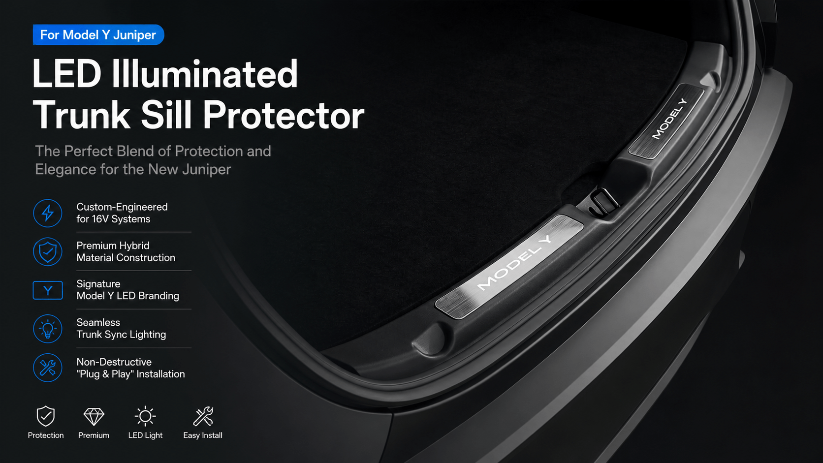 Model Y Juniper LED Trunk Sill