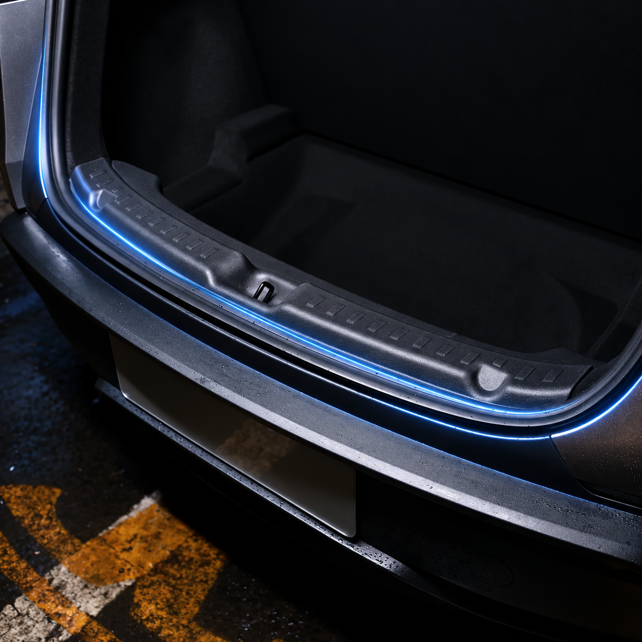 Protector fitted along the trunk loading sill