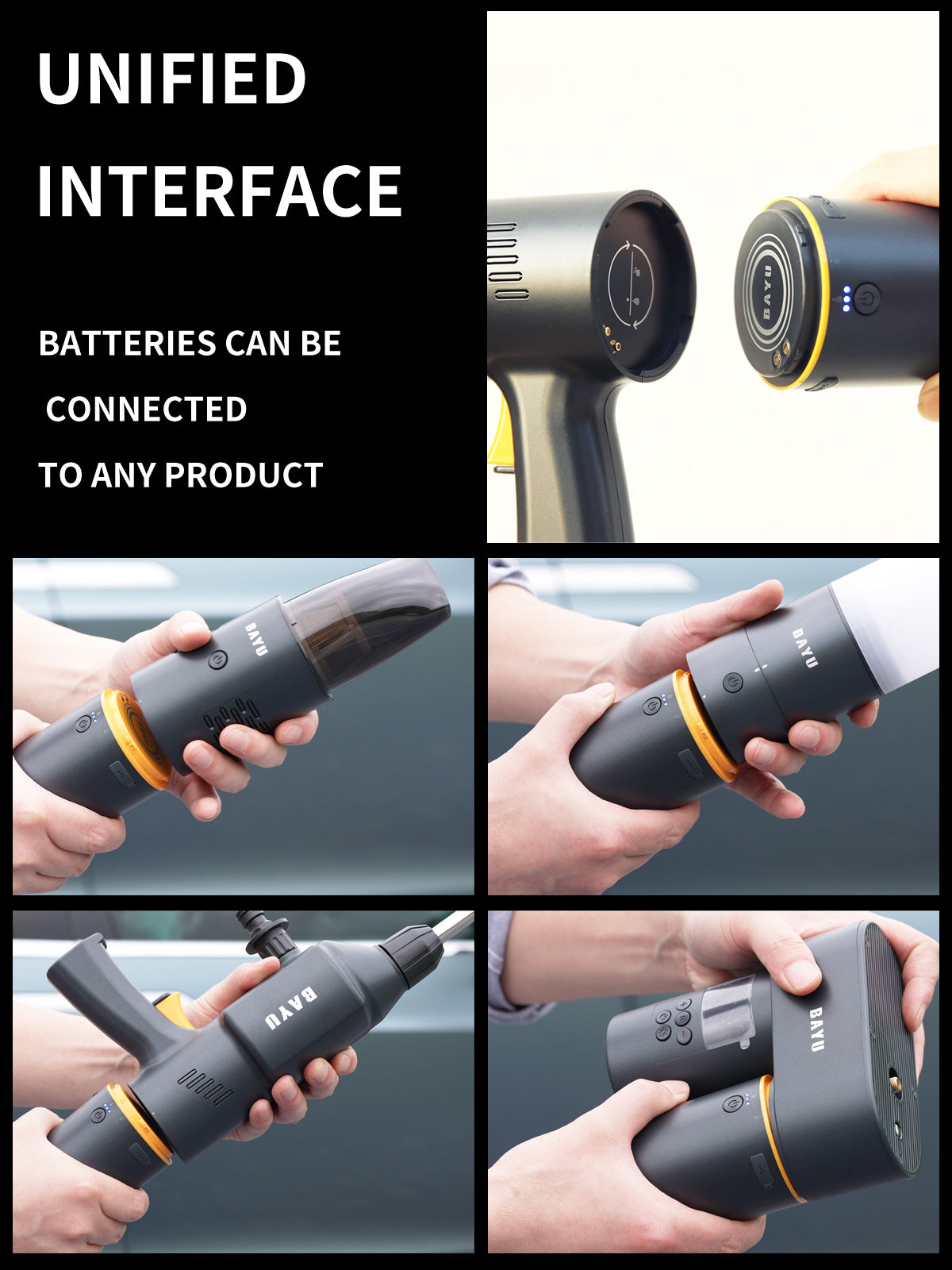BAYU PORTABLE MODULAR 6 In 1 CAR TOOL