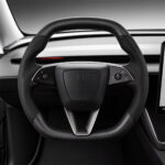 D-Shaped Carbon Fiber Steering Wheel for Model 3 Highland / Model Y Juniper