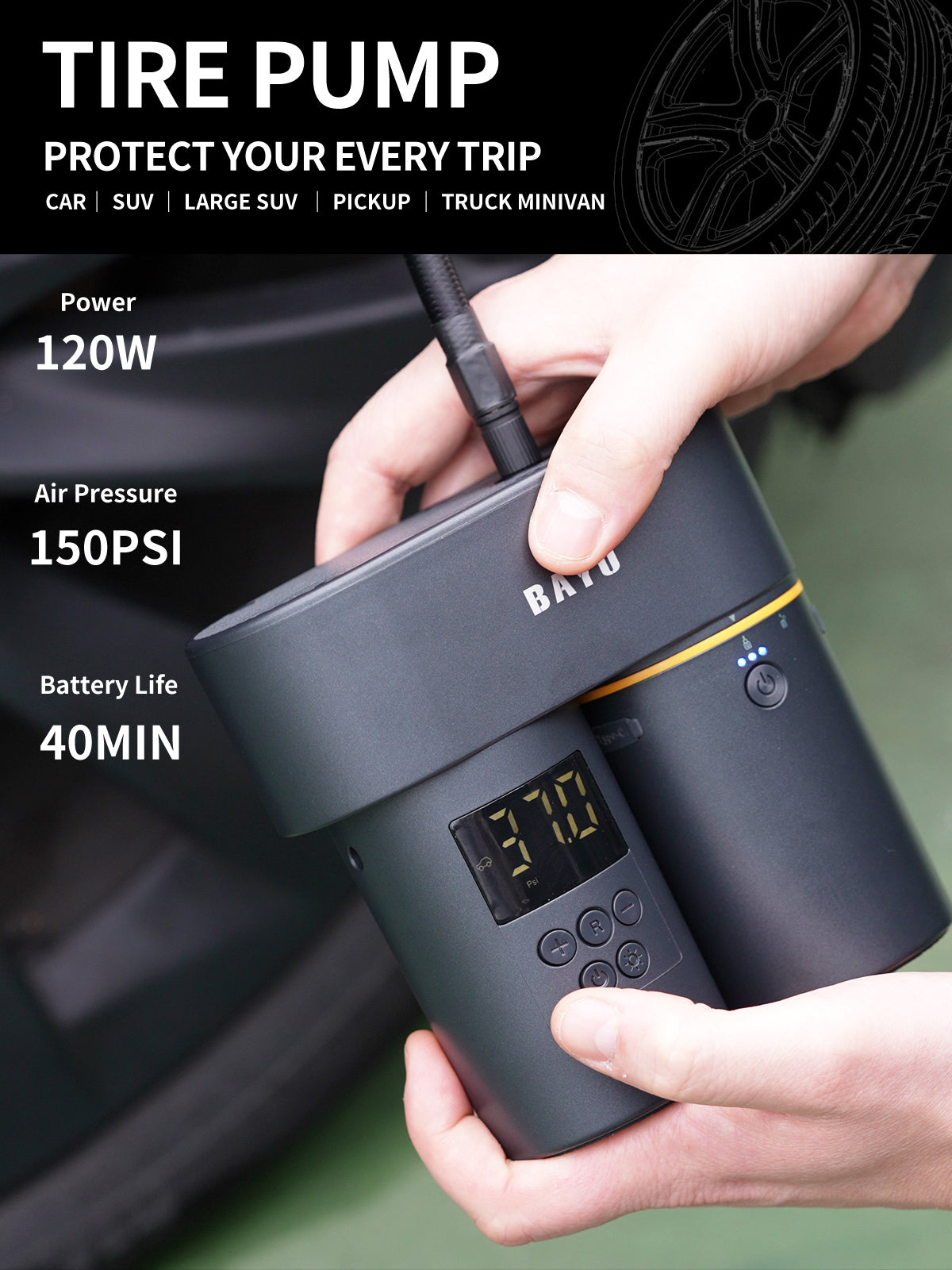 BAYU PORTABLE MODULAR 6 In 1 CAR TOOL