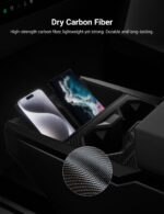 Dry Carbon Fiber Center Console Cup Holder for Cybertruck - Image 3