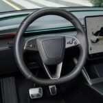 Dry Carbon Fiber Steering Wheel Trim Cover Kit for Model Y Juniper Premium / Model Y Standard / Model YL - Image 3