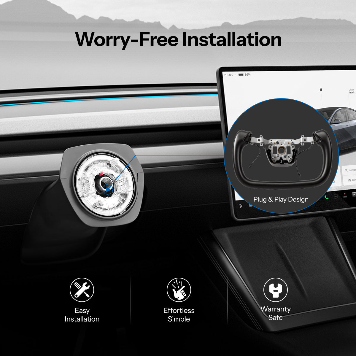 Steering wheel installation steps