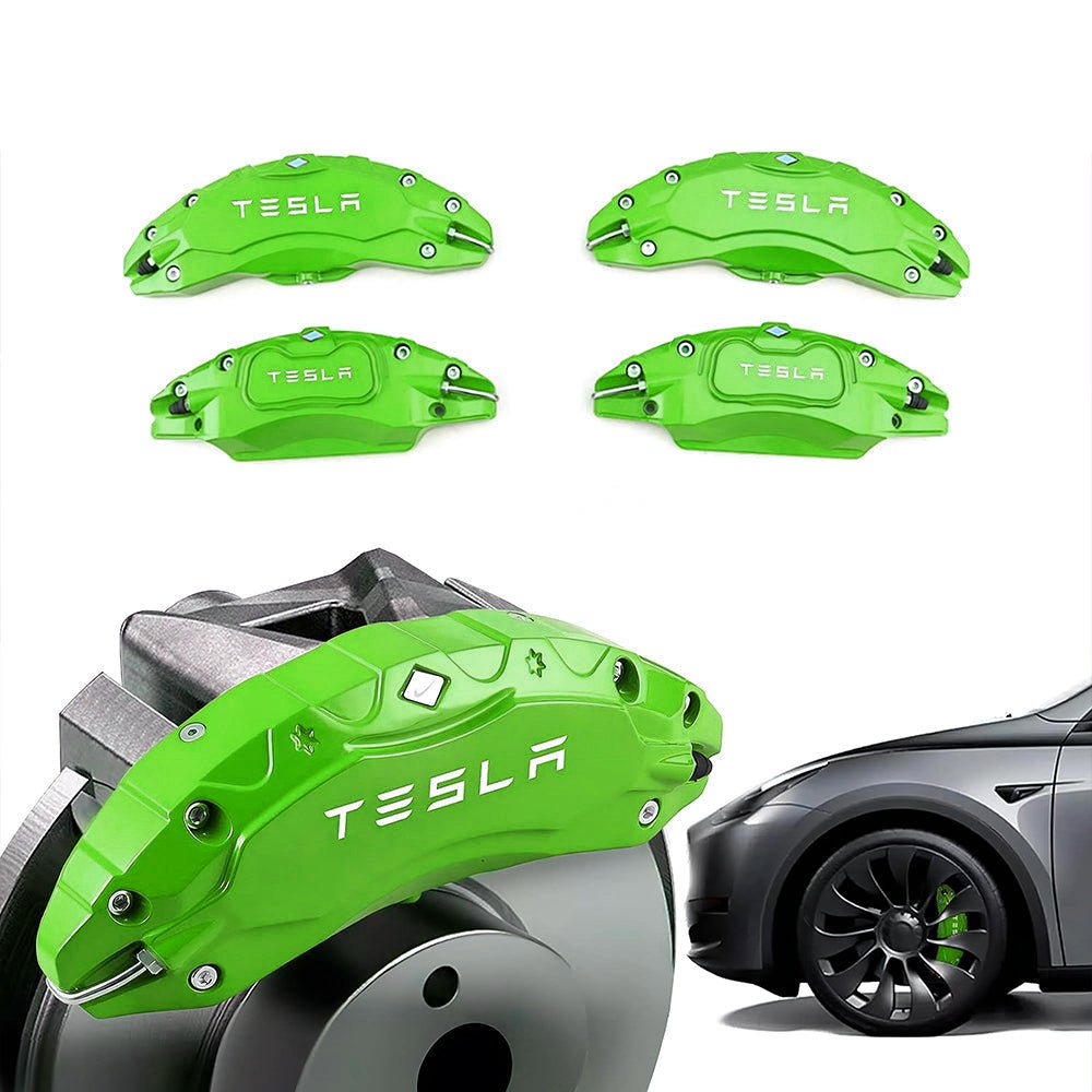 Green 6061-T6 aluminum caliper cover set for Tesla Model Y