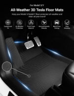 TESERY All Weather 3D Floor Mats for Tesla Model Y & Model 3 Highland - Image 4