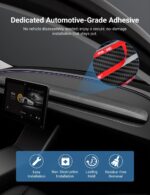 TESERY Real Dry Carbon Fiber Dashboard Cover Overlay for Model 3 Highland / Model Y Juniper - Image 9