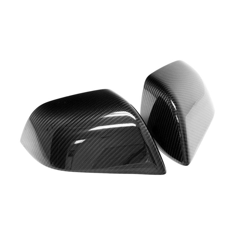 Left and right dry carbon fiber side mirror overlay covers
