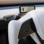 TESERY Yoke Plaid Steering Wheel for Tesla Model 3 / Y【White Leather】 - Image 3